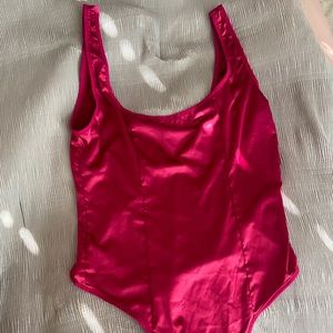 Cranberry burgundy Free People bodysuit top